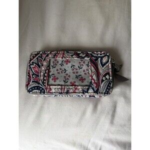 Vera Bradley Zippered ID Wallet In Discontinued Gramercy Paisley Pattern